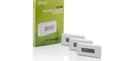 Gcell indoor solar powered iBeacon G100 energy harvesting