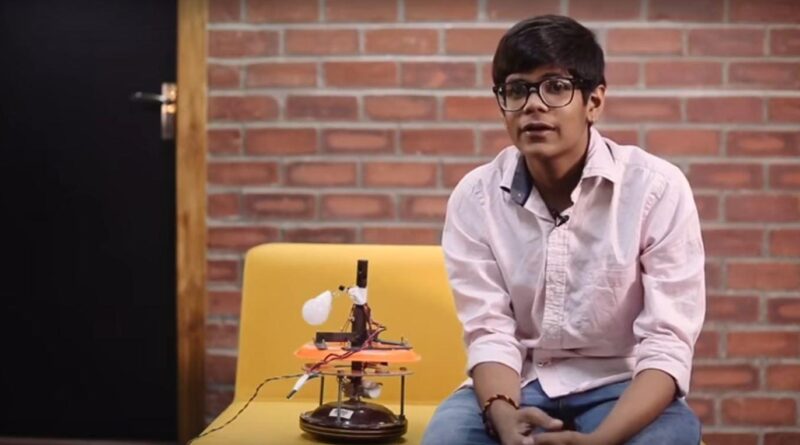 Indian student invented fan bulbs and charge mobiles